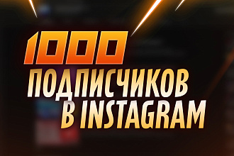 1000 подписчиков В instagram