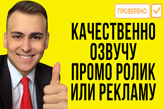 Озвучка видео проморолика или рекламы. Хорошая дикция