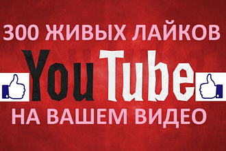 300 живых лайков на Ваше видео в Youtube