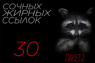30 жирных ссылок с превосходными показателями пакет 2