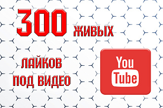 300 лайков от живых людей под видео