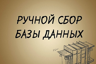 Ручной сбор базы данных