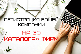 Регистрация вашей компании на 30 каталогах фирм