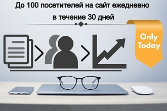 90 - 100 посетителей на ваш сайт ежедневно в течениe месяца