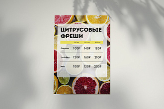 Дизайн плаката, меню
