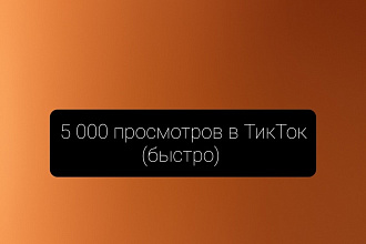 5 000 просмотров в ТикТок