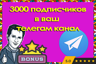 3000 подписчиков в телеграм за один день