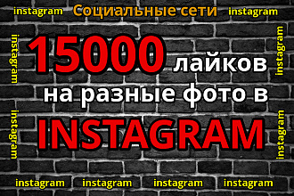 15000 лайков на разные фото в Instagram