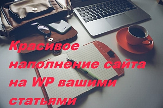 С удовольствием и качественно наполню сайт на WP вашими статьями