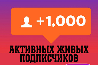 Добавлю 1000 подписчиков в instagram