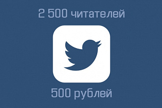 2 500 читателей в Twitter
