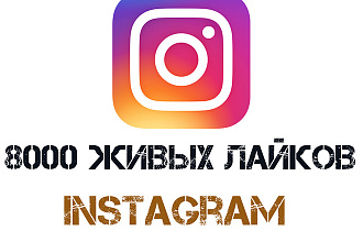 8000 живых лайков с охватом в Instagram