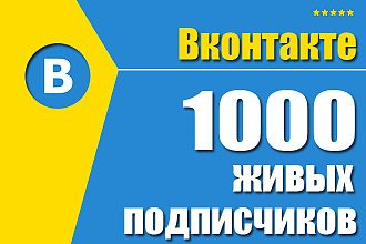 1000 подписчиков в вашу группу в ВКонтакте