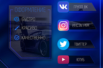 Оформлю Ютуб-канал, твиттер, инстаграм, Вконтакте