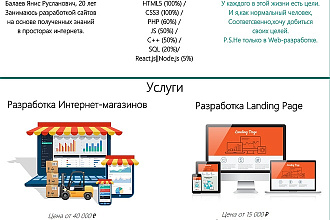 Создание landing page под ключ