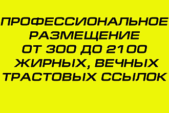 Профессиональное размещение жирных, вечных, трастовых ссылок