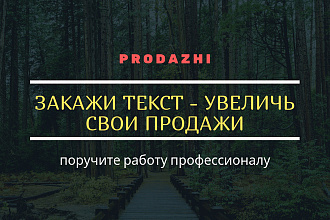 Напишу продающий текст