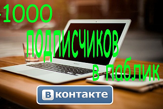 1000 + 100 качественных подписчиков в группу Вконтакте + бонус