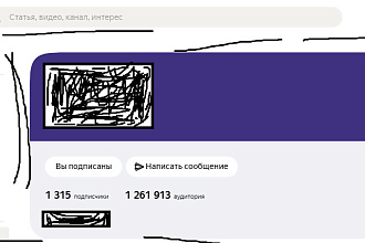 Продам канал Яндекс. Дзен. 1.261. 913 - аудитория. 1315 подписчиков