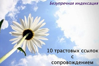 20 трастовых ссылок с сопровождением
