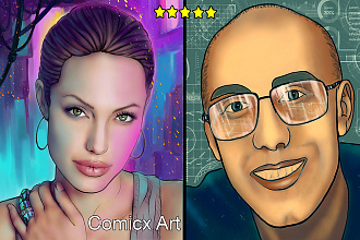 Портрет в стиле комикс comics art