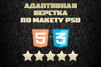 Адаптивная верстка с Вашего PSD макета