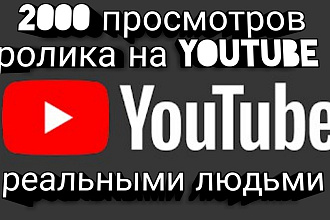 2000 просмотров ролика на Youtube реальными людьми