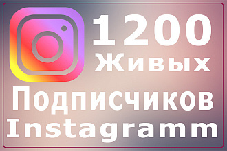 1200 Живых подписчиков Инстаграмм