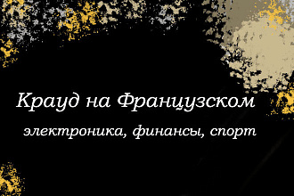 Крауд на Французском под электронику, финансы, спорт