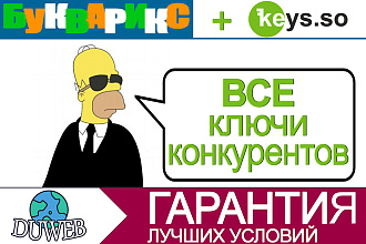 Букварикс - запросы конкурентов из базы Bukvarix.com + Keys. so