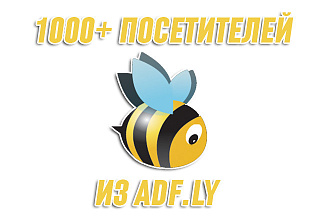 Трафик из ADF.LY, 1000+ качественных посетителей
