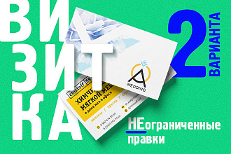 Разработка дизайна визитки. Одно- и двусторонняя