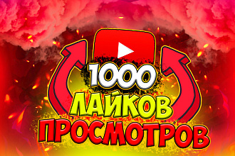 1000 лайков и 4000 просмотров на видео youtube
