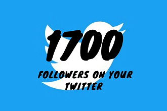 1700 подписчиков в ваш аккаунт Twitter
