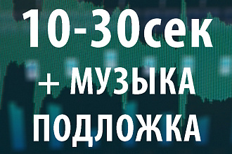 Аудиоролик 10-30сек + музыка подложка