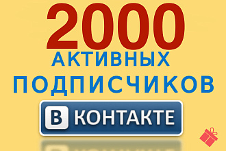 2000 подписчиков в ВК