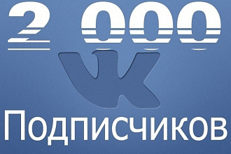 2000+100 подписчиков на паблик Вконтакте