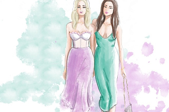 Создам иллюстрацию в стиле fashion