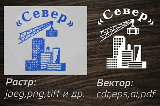 Переведу Растровое изображение в Векторную графику