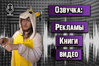 Озвучу для Вас текст, ролик, рекламу и аудиокнигу
