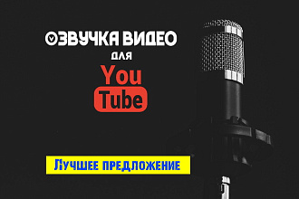 Озвучка видео, промо, рекламу для YouTube 15 минут - 1 услуга