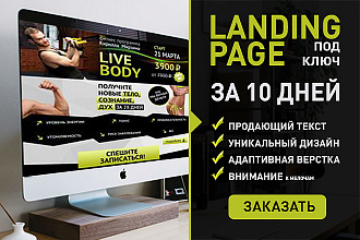 Лендинг под ключ + продающий текст всего за 10 дней