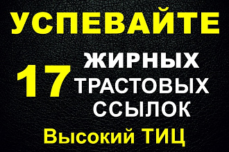 17 жирных вечных ссылок с трастовых сайтов с Высоким ТИЦ