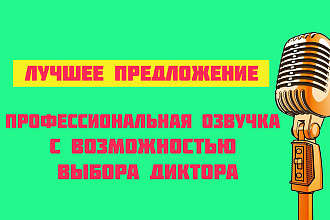 Профессиональная озвучка текста для видео и аудиоролика