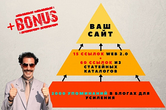 Двухуровневая ссылочная пирамида web 2.0 + статейные каталоги