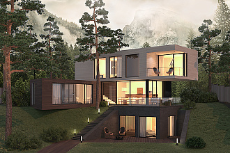 Качественная 3D визуализация экстерьера в 3dsMax