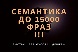 Соберу семантическое ядро до 15000 фраз. Все новшества 2019 года