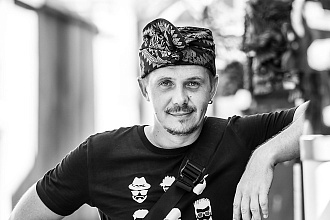 Аэро-съемка 4К на Бали с вашим текстом на белой доске