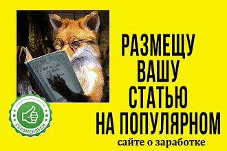 Размещение статей на сайте о заработке в интернете