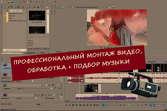 Монтаж и обработка вашего видео, подбор подходящей музыки